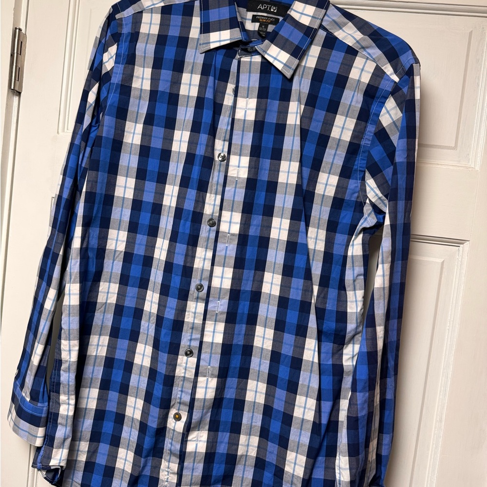 Apt. 9 Men's Blue Plaid Shirt